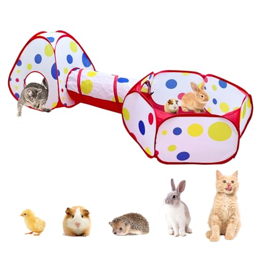 Kleintier-Laufstall, tragbarer Outdoor-Übungs-Spielplatz für Katzen, Kätzchen, Kaninchen, Chinchillas, Meerschweinchen, Kaninchen, Frettchen, Brutkäfigzelt von GONPETGP