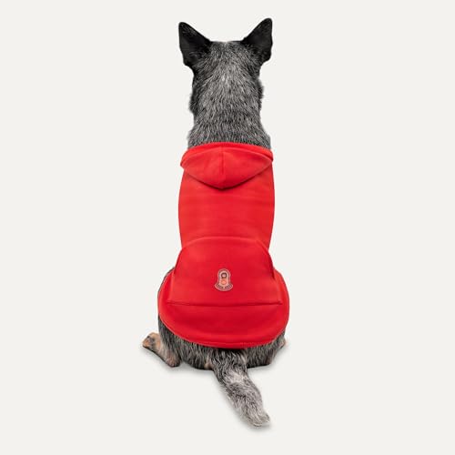 Känguru-Fleece-Hoodie für Hunde (Rot, 2XL) von GOO EEZ