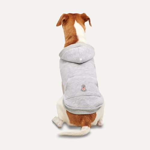 Känguru-Fleece-Kapuzenpullover für Hunde (Hellgrau, 2XL) von GOO EEZ