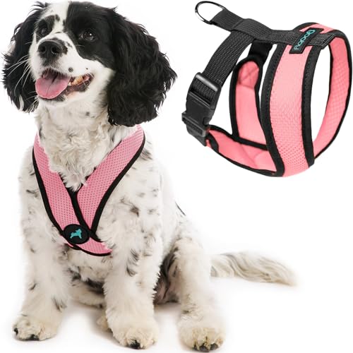 Gooby Choke Free Comfort X Hundegeschirr, weich, Größe L, Rosa von GOOBY