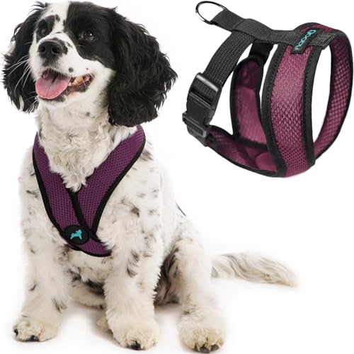 Gooby Choke Free Comfort X Hundegeschirr, weich, Größe S, Violett von GOOBY