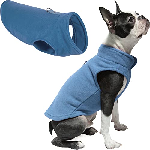 GOOBY Every Day Fleece-Weste für kleine Hunde, Größe XS, Blau von GOOBY