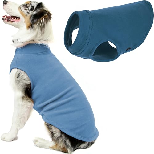 Gooby Hundepullover für Hunde und Katzen, Winterkleidung, Unisex, leicht zu reinigen, für alle Rassen, leicht, maschinenwaschbar, Größe 6XL, 79,5 cm, Stahlblau von GOOBY