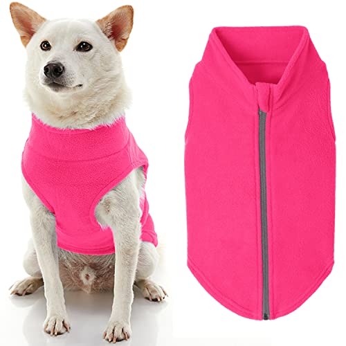 Gooby Hundepullover mit Reißverschluss aus Fleece, Größe 3XL, warm, für kleine Hunde, Jungen und mittelgroße Hunde von GOOBY