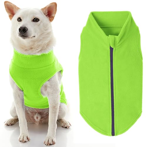 Gooby Hundepullover mit Reißverschluss aus Fleece, Größe 3XL, warm, für kleine Hunde, Jungen und mittelgroße Hunde von GOOBY