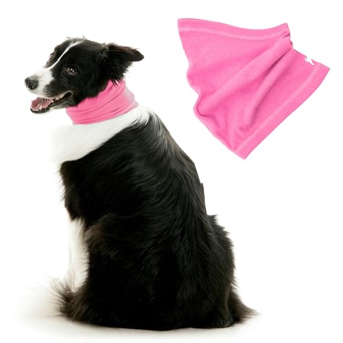 Gooby Schlauchschal – Hot Pink, Größe L – warmer Bezug für Hunde zum Schutz vor Kälte oder Lärm von GOOBY