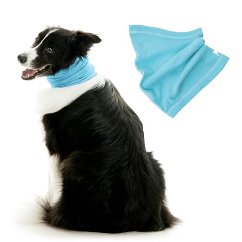 Gooby Schlauchschal – Pfauenblau, Größe M – warmer Bezug für Hunde zum Schutz vor Kälte oder Lärm von GOOBY