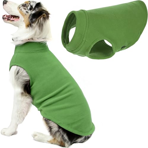 Gooby - Stretch-Fleece-Weste, Pullover, Fleece-Weste, Jacke, Pullover für Hunde, Grasgrün, 5XL von GOOBY