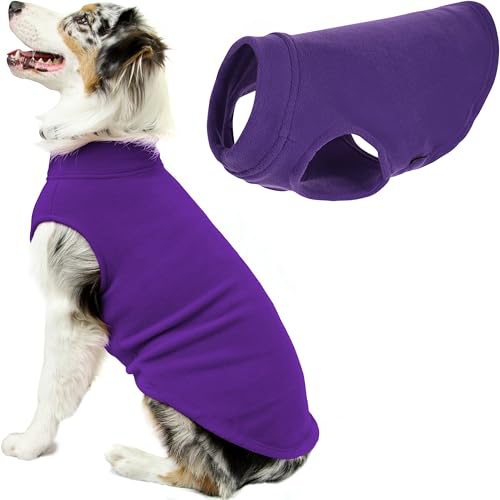 Gooby - Stretch-Fleece-Weste, Pullover, Fleece-Weste, Jacke, Pullover für Hunde, Violett, Größe 4XL von GOOBY