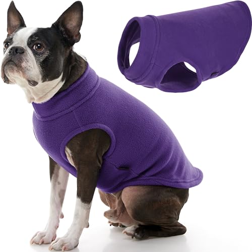 Gooby - Stretch-Fleece-Weste, Pullover, Fleece-Weste, Jacke, Pullover für Hunde, Violett, Größe XXL von GOOBY