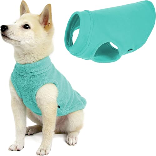 Gooby - Stretch Fleece Weste Pullover Fleece Weste Jacke Sweater für Hunde Mint, Medium von GOOBY