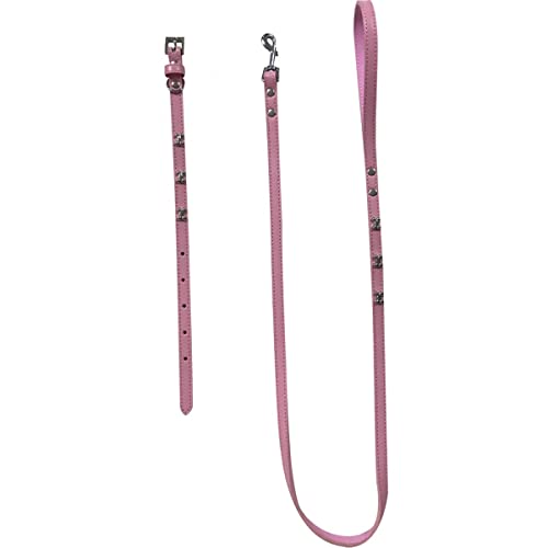 Fred&Rita Hundehalsband-Set, 41-51 cm + Leine, 2 x 120 cm, Rosa von GOOD4YOU