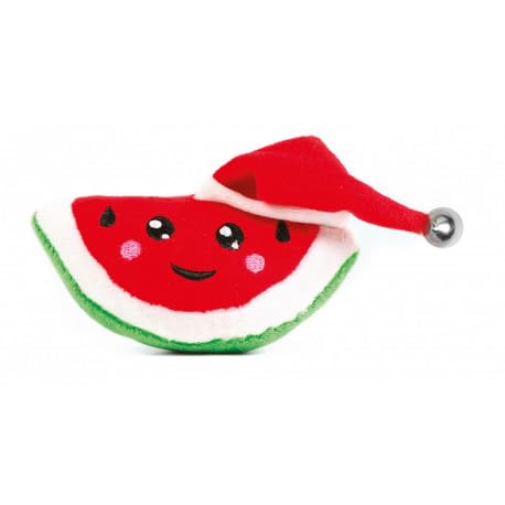 GOOD4YOU Xmas Cat Toy Wassermelone mit Mütze, 10 x 6 x 4 cm von GOOD4YOU