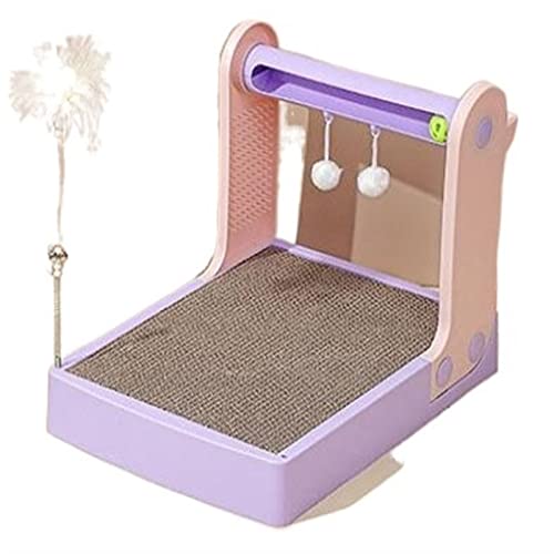 GOOFFY Cat Scratcher Board Interaktives Spiel Katzenspielzeug Schleifnägel Kratzbaum for Katzen Klettertraining Möbel Schutzspielzeug Katze (Size : Purple) von GOOFFY