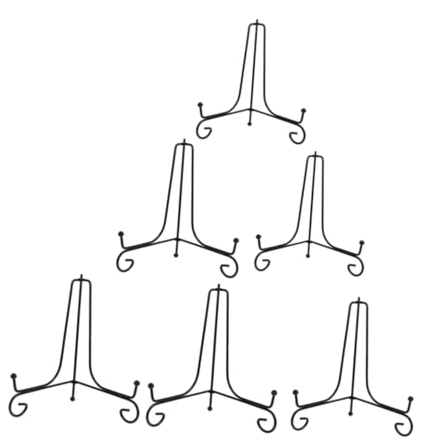 GOOHOCHY 6st Ausstellungsständer Aus Eisen Klappbarer Plattenständer Schwarzer Staffelei-ausstellungsständer Bilderrahmenhalterständer Magazinplattenhalter Tellerhalter Steinmalerei von GOOHOCHY