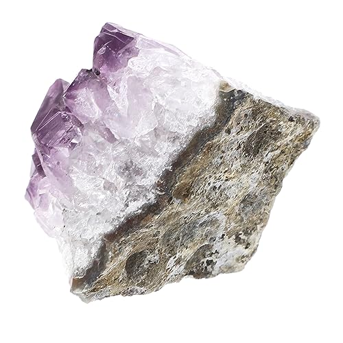 GOOHOCHY Amethystfelsen Desktop-kristall-Cluster Amethyst-geode Unregelmäßiger Kristallcluster Natürlicher Kristallstein Tiefviolette Kristalle Musterstein Amethyst-Cluster Amethyst-höhle von GOOHOCHY