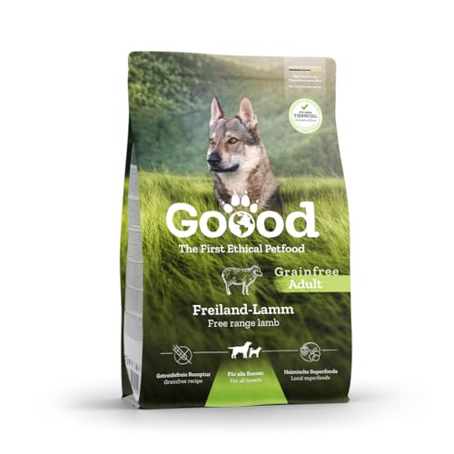 Goood 60851 - Adult - Freilandlamm - nachhaltiges Hunde-Trockenfutter für ausgewachsene Hunde - 10 kg Inhalt von GOOOD