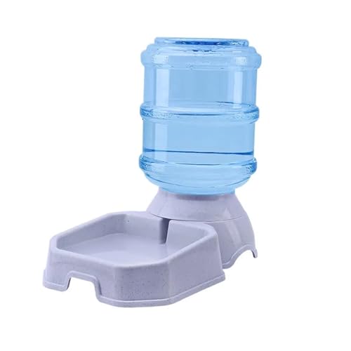 3,8 L Hund Schüssel Hund Wasser Dispenser Automatische Futternäpfe Haustier Waterer Feeder Schüssel for Hund Katze Große Kapazität Katze Wasser Brunnen (Size : Grey Water) von GOPEO