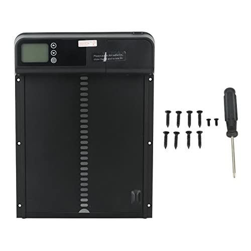 GOTOTOP Automatische Hühnerstalltür Aluminum Hühnertür Elektrische Hühnerklappe Türöffner IP45 mit Timer, Verzögerungsoption, LCD-Bildschirm, 320x244mm von GOTOTOP