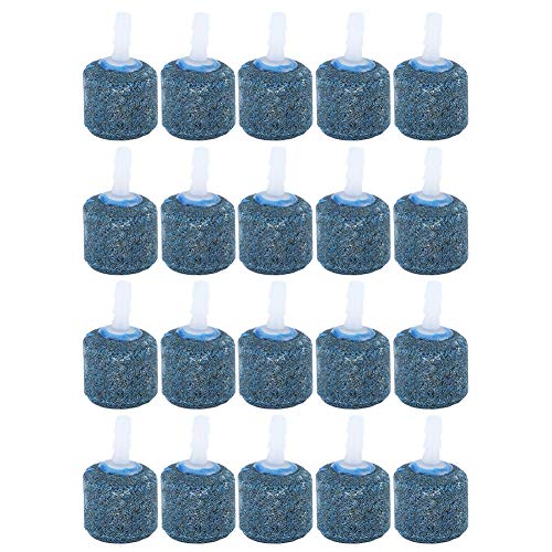 GOTOTOP 20 PCS Blue Cylinder Blasendiffusorsteine, Luftstein Sandstein Sauerstoffpumpenbelüftung, Fischtanks Belüfter Aquarium Zubehör von GOTOTOP