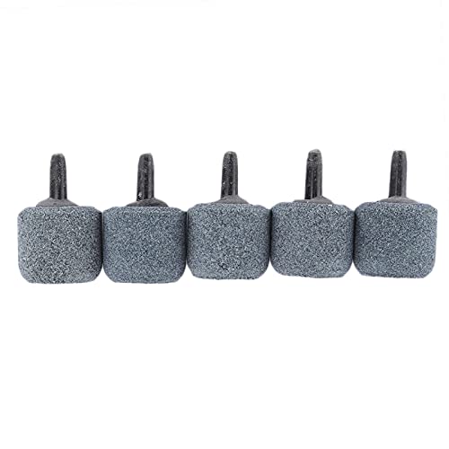 GOTOTOP 30PCS Aquarium Bubble Stone, schwarzer Sandstein Zylinder Luftstein Diffusor Aquarium Sauerstoffpumpe Belüftungszubehör von GOTOTOP