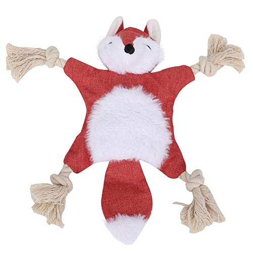 GOTOTOP Dog Plush Sound Toy, Niedliche Tierform Interaktives Hundespielzeug Pet Chew mit klingendem Papier Soundspielzeug Molar Bite Toys für Hündchen(rot) von GOTOTOP