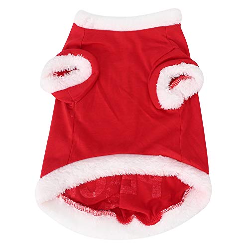 GOTOTOP Haustier Kleidung, roter Plüsch Liebe Muster Hund Weihnachtskostüm Haustier Halloween Winterkleidung Kleid für Welpen Hunde Katzen(XL) von GOTOTOP