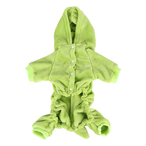 GOTOTOP Haustier Kleidung für Hunde Vier Fuß Dinosaurier Kostüm Winter Coral Fleece Grün Warme Kleidung Kleidung (XS, S, M, L, XL)(L) von GOTOTOP