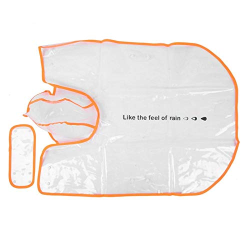 GOTOTOP Haustier Regenmantel für kleine Hunde PU Transparent Orange Edge wasserdichte Regenschutz Kapuze Regen Cape Mantel Jacke(3XL) von GOTOTOP