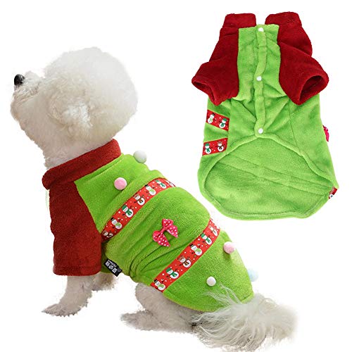 GOTOTOP Haustier Winterkleidung, Flanell Bunte Weihnachten Schneemann Stil Winter Zwei Fuß Haustier Hoodies Kleidung Warme Pyjama Kleidung für Hunde Katzen(S) von GOTOTOP