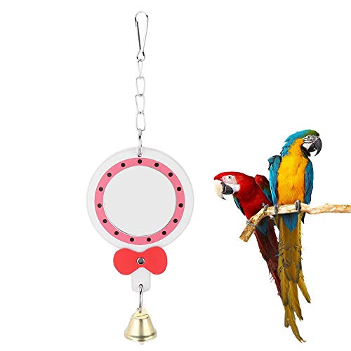 GOTOTOP Pet Bird Mirror mit Glocke, Swing Hanging Mirror Toy mit Glocke für Greys Sittich Kakadu Nymphensittich Conure Lovebirds Kanaren Little Macaw Afrikanische Papageien von GOTOTOP