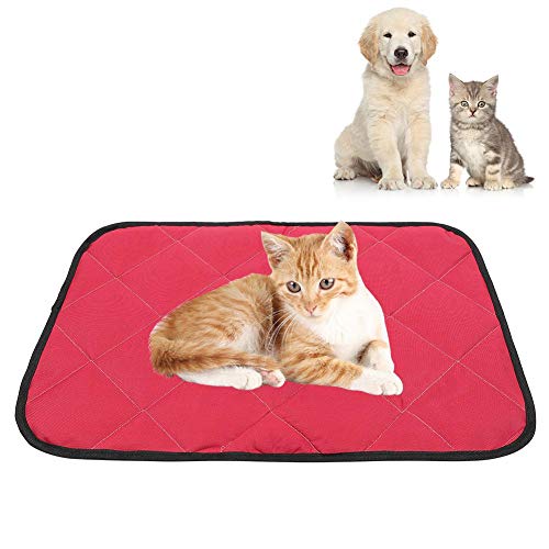 GOTOTOP Pet Bodenmatte, Oxford Stoff Tragbare Sommer wasserdichte Haustier Schlafmatte Auto Pad Zubehör für Katzen Hunde(L-Rosenrot) von GOTOTOP