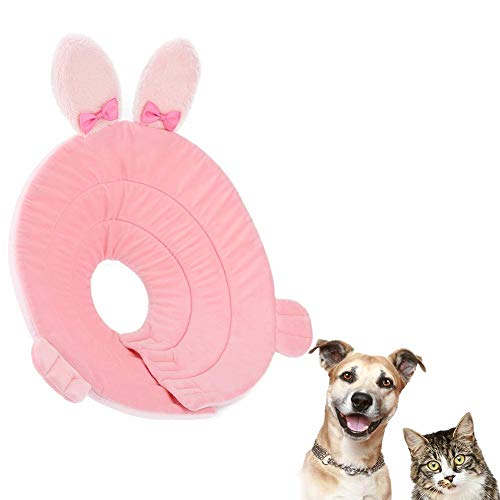 GOTOTOP Pet Cone Collar, Cartoon Rabbit Niedliche Tierchirurgie Recovery Collar Anti-Lick-Schutzwunde Elizabeth Circle für Welpen, kleine Hunde Katzen(XL) von GOTOTOP