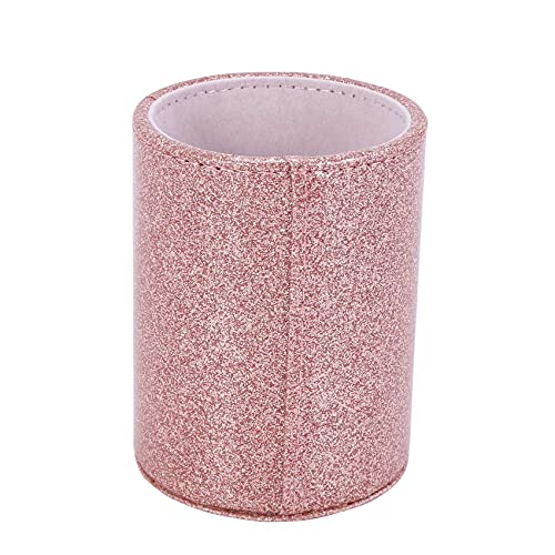 GOURIDE PU-Glitzer-Stifthalter für Stifte, glänzend, für Make-up-Pinsel, Organizer, Becher für Schreibtisch, Büro, Klassenzimmer, Zuhause (goldfarben) von GOURIDE