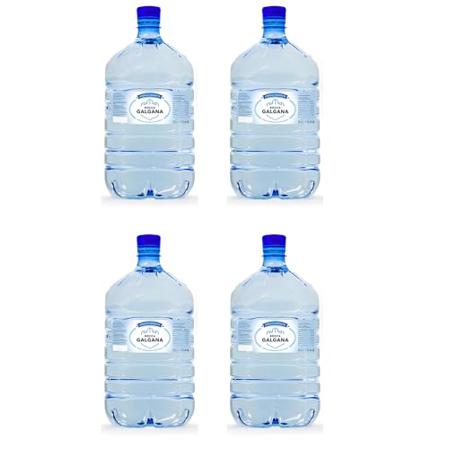 GOVITA - Set mit 4 | Natürlicher Wasserkanister 12 Liter aus PET Einweg mit Standardanschluss für Spender - Trinkflaschen Haus und Büro - Höhe 45 cm (4) von GOVITA