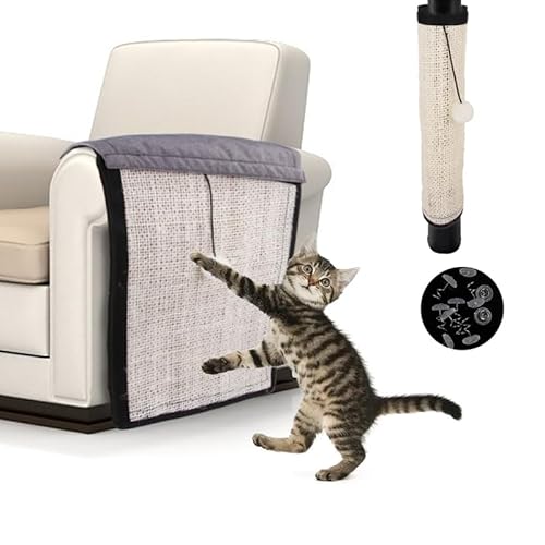 2pcs Kratzmatte für Katzen,Kratzmatte & Kratzschutz für die Katze,Natürlicher Sisal Kratzteppich & Kratzmöglichkeit für das Sofa,Katzen Couch Abdeckung von GOVNPJ