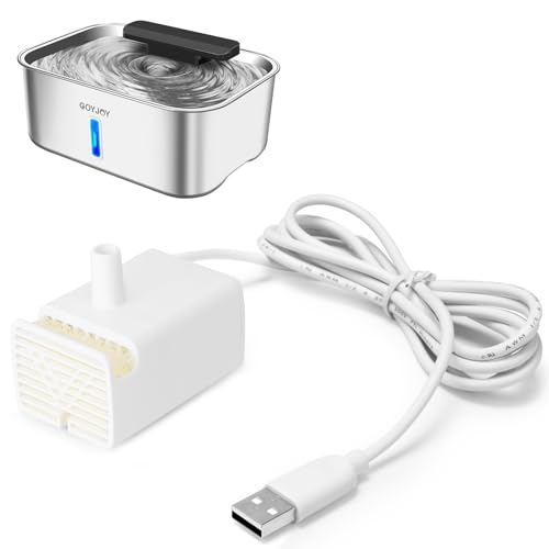 GOYJOY 12 l Edelstahl-Wasserbrunnen für Hunde, Ersatzpumpe GOYJOY 12 l Edelstahl-Wasserbrunnen für Hunde, Ersatzpumpe von GOYJOY