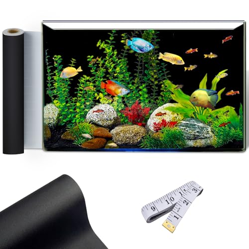 GOYJOY Selbstklebende Aquarium-Hintergrundtapete, Vinyl, Aquarium-Hintergrund, starke Klebrigkeit, spurloses Entfernen, verbessert die Farben der Fische von GOYJOY