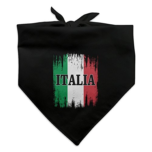 GRAPHICS & MORE Hundehalstuch mit italienischer Flagge, Schwarz von GRAPHICS & MORE