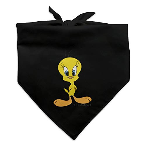 GRAPHICS & MORE Looney Tunes Tweety Vogel-Halstuch, Bandana, Schwarz, Baumwoll-Polyester-Mischung, Medium bis Groß, Cartoon-Muster, Rundhalsausschnitt, Casual, Mittlere Rassen, Pull On, 1 Stück von GRAPHICS & MORE