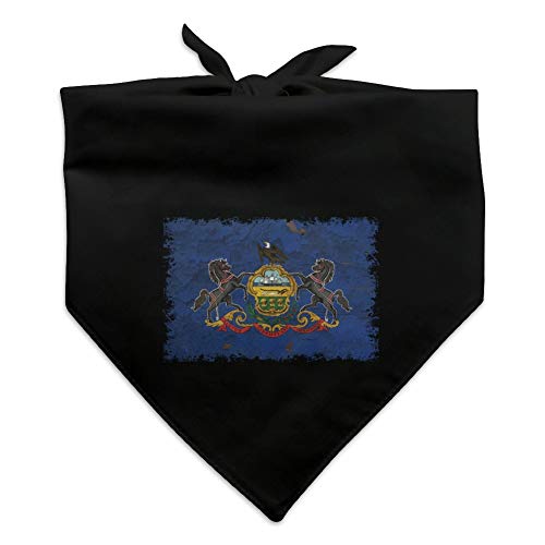 Hundehalstuch mit rustikaler Flagge von Pennsylvania, Used-Look von GRAPHICS & MORE