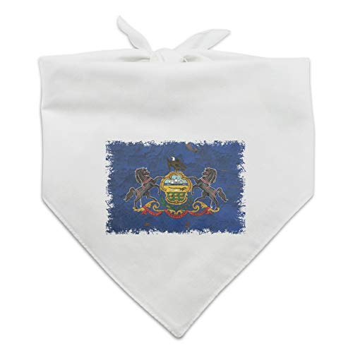 Hundehalstuch mit rustikaler Flagge von Pennsylvania, Used-Look von GRAPHICS & MORE