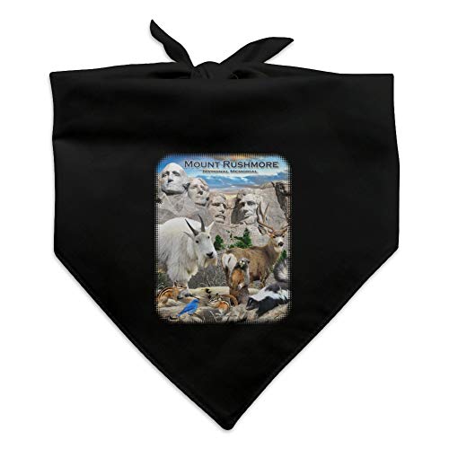 Mount Rushmore National Memorial South Dakota SD Animals Mountain Goat Dog Pet Bandana – Schwarz von GRAPHICS & MORE