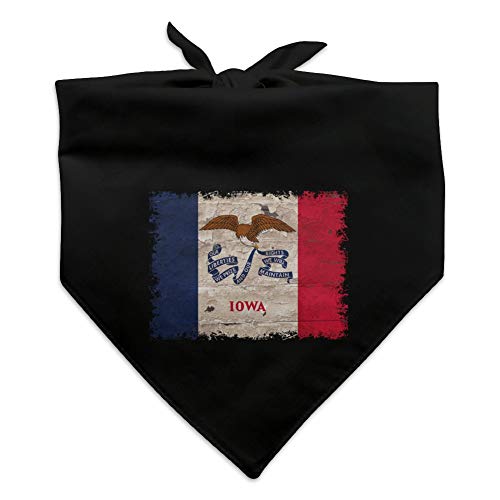 Rustikales Hundehalstuch mit Flagge von Iowa im Used-Look von GRAPHICS & MORE