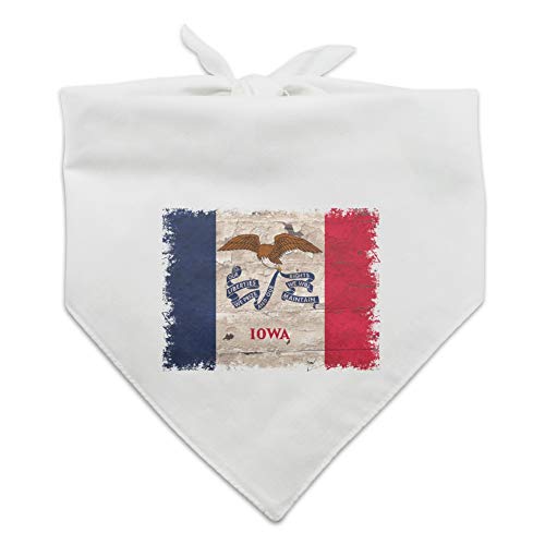 Rustikales Hundehalstuch mit Flagge von Iowa im Used-Look von GRAPHICS & MORE