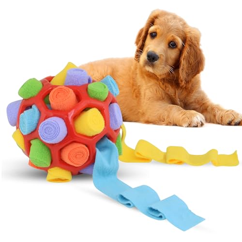 GRAY'S FAVES Schnüffelball für Hunde mit Leckerli-Dosieranreicherung für Training, Leckerlifütterung, Apportieren, natürliche Futtersuche und aktives Haustierspiel, interaktives Puzzle, weicher Stoff, von GRAY'S FAVES