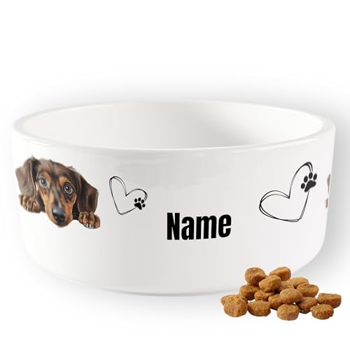 GRAZDesign Fressnapf mit Namen personalisiert, Futternapf Keramik 1l, Geschenk für Tierliebhaber von GRAZDesign