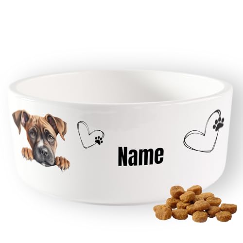 GRAZDesign Fressnapf mit Namen personalisiert, Hundenapf Keramik 1l, Geschenk für Hundebesitzer von GRAZDesign