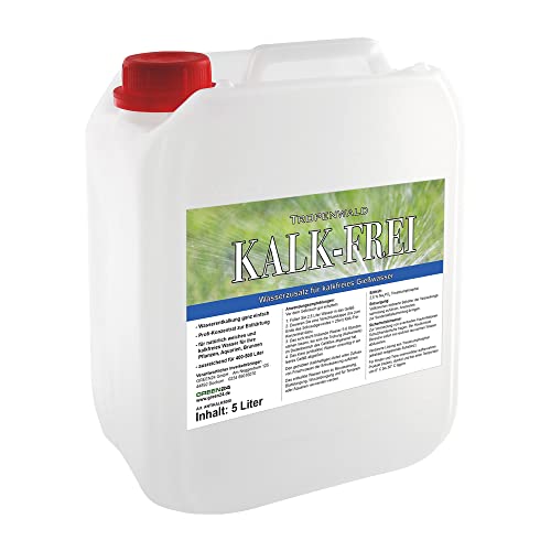 Entkalker Anti-Kalk XXL 5 Liter - kalkfreies und weiches Wasser für Pflanzen, Aquarien und Brunnen für 400-500 Liter kalkfreies Wasser - Tropenwald (5 Liter) von GREEN24