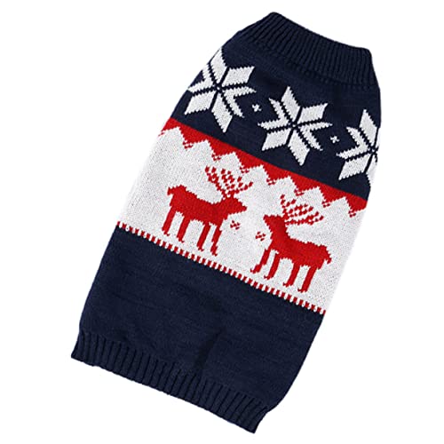 1 STK Kleidung Für Haustiere Weihnachtshundekostüm Welpenpullover Haustier Wintermantel Weihnachts-hundepullover Weihnachtskatzenkostüm Katzenmantel Haustierkleidung Navy Acryl GREENADSCAPE von GREENADSCAPE